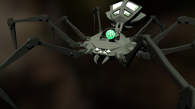 Spider Mech MK2 Walk Cycle 3D Model