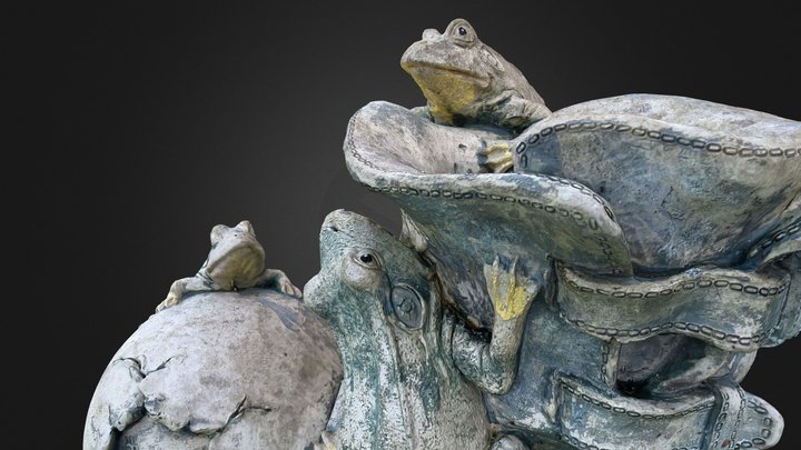 the three frogs and the boot 3D Model