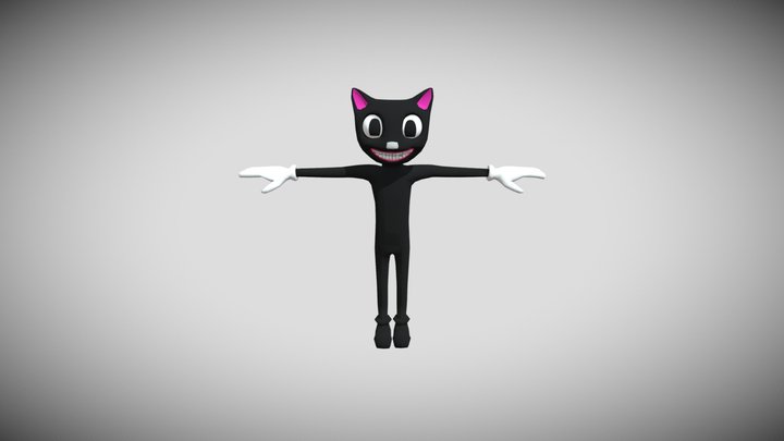 cartoon cat mod from chicken gun 3D Model