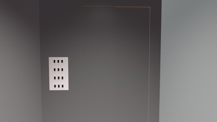 Simple_Elevator_animated 3D Model