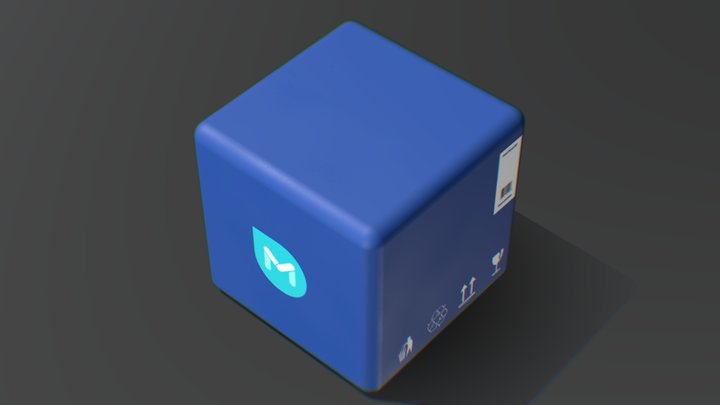 Mazadat Rounded Parcel Box 3D Model