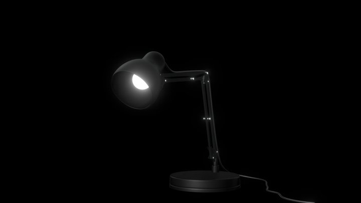Study Lamp Black 3D Model