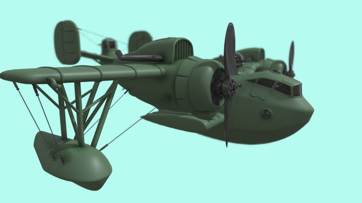 Pirate Seaplane "mamma aiuto" 3D Model