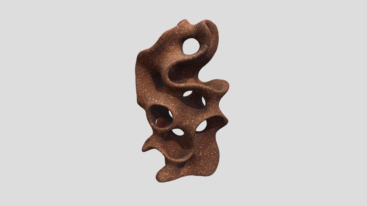 Brown Speckled Porous Abstract Sculpture多孔抽象雕塑 – Kostenloses 3D-Modell STL