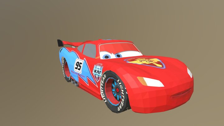 Cars 2 Wii Game ice Racer Lightning McQueen 3D Model