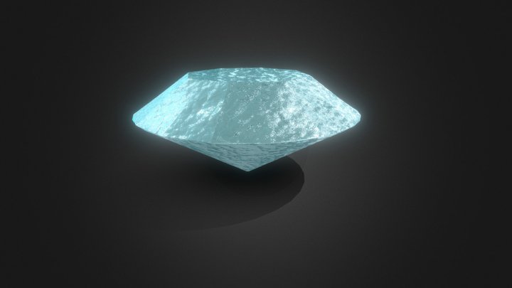 Round Brilliant Blue Diamond 3D Model