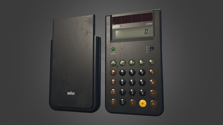 Braun Solar Calculator 4777 3D Model