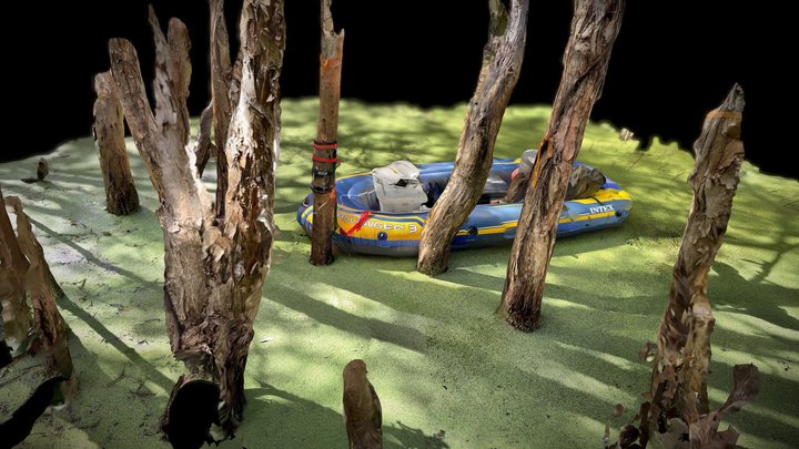 Wetland Forest Methane Research Boat 3D Model