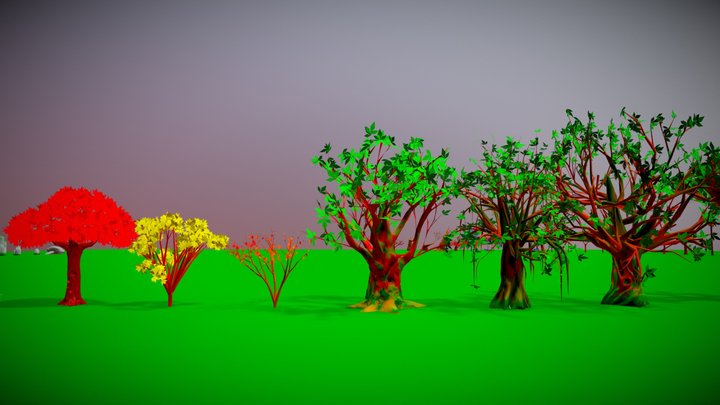 FogWood – Stylized Procedural Vegetation Pack 3D Model