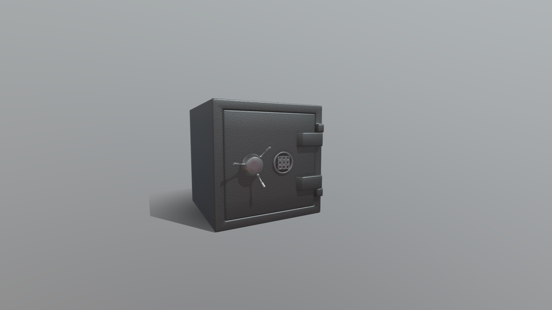 3D model Security Safe - This is a 3D model of the Security Safe. The 3D model is about a black rectangular object with a screen.