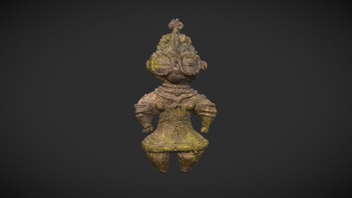 Ancient japanese statue of the Jomon era. 3D Model