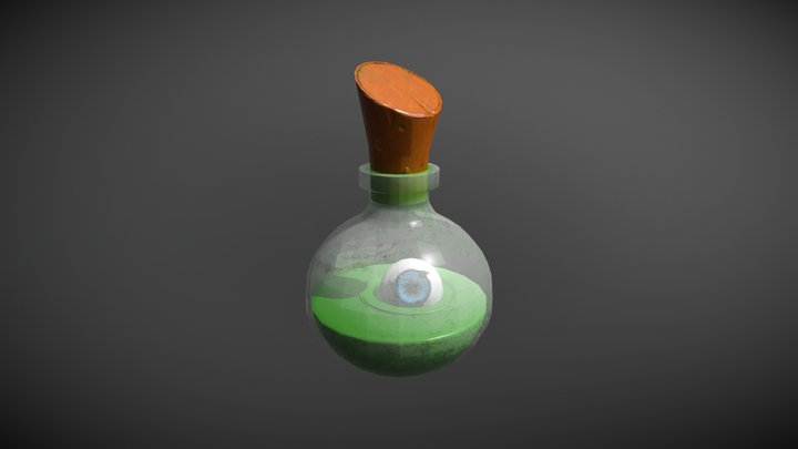 Bottle Of Tonic For Eyes 3D Model