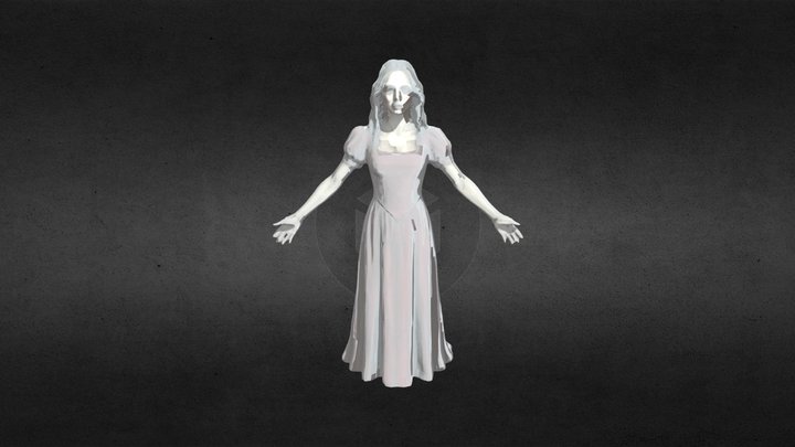 Lady in Red (Rose) 3D Model