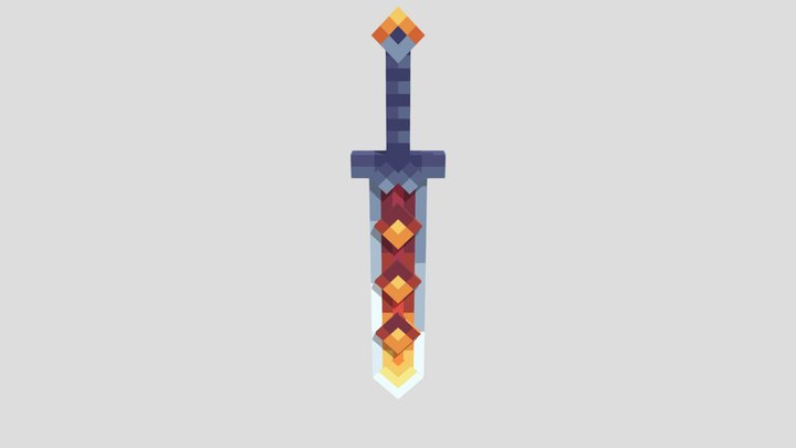 Flamefilled sword 3D Model