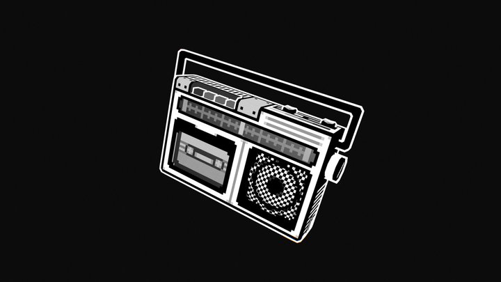 Radio Cassette Recorder 3D Model