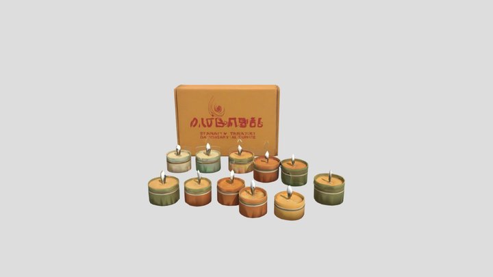 Whiff & Wick mini candles 3D Model