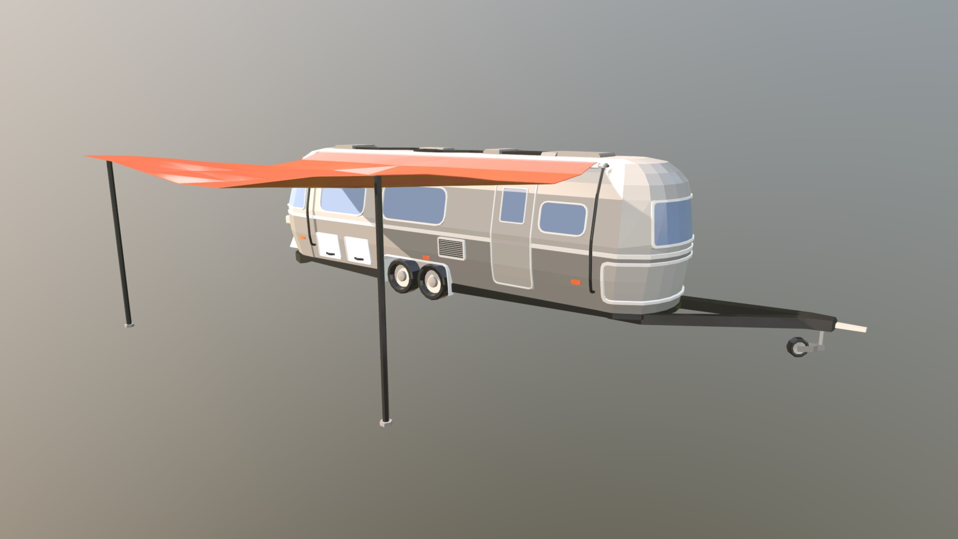 3D model Camper Trailer - This is a 3D model of the Camper Trailer. The 3D model is about a model of a van.