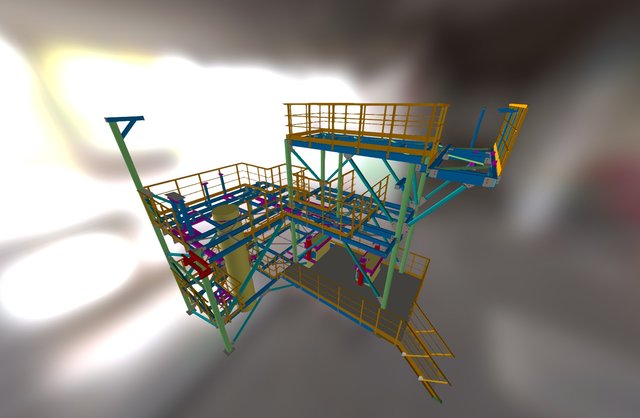 Egineering structure Oil Industry Tekla 3D Model