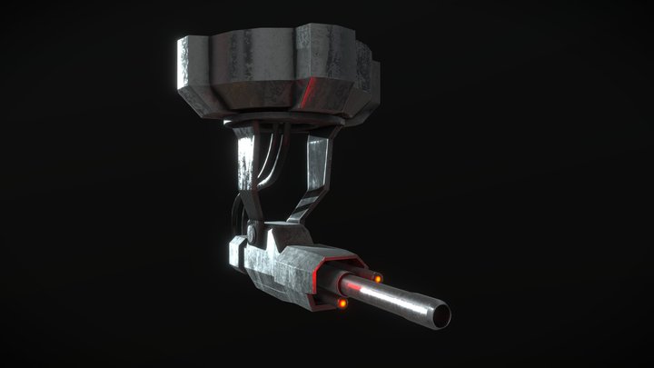 Sci-Fi Turret 3D Model