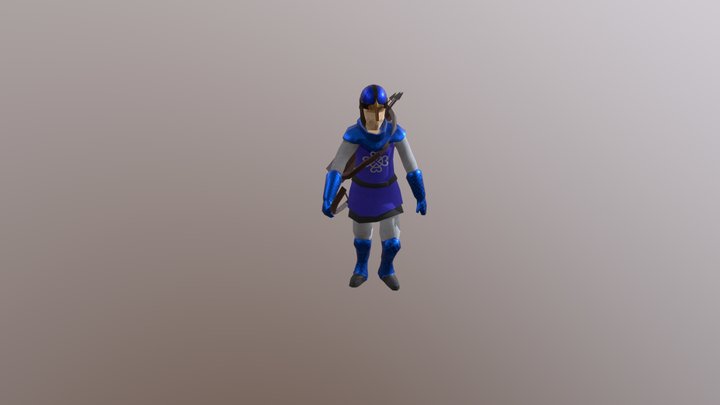 Archer Walk Cycle 3D Model