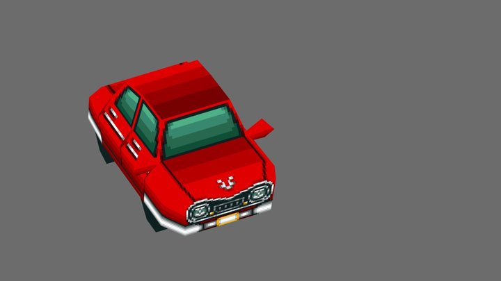 Mario kart ds red car 3D Model
