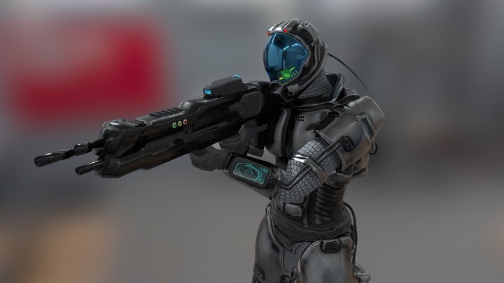 Space Trooper 3D Model