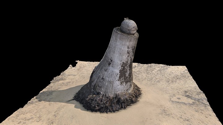 Dead tree and coconut 3D Model