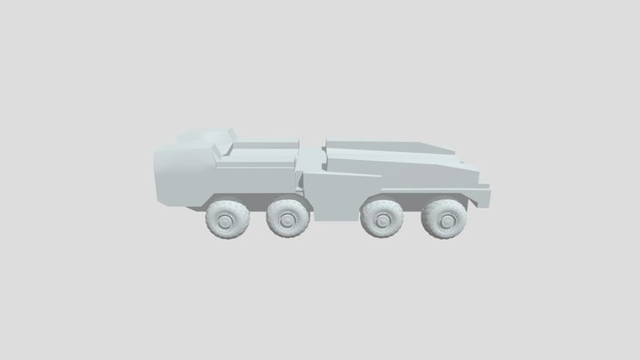 Scud Missile Launcher Ruff Model 3D Model