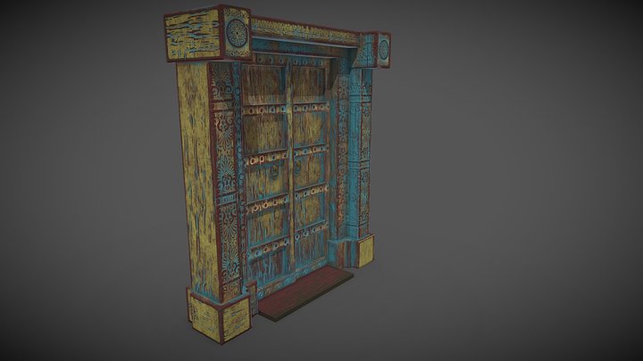 Old Wooden Door 3D Model