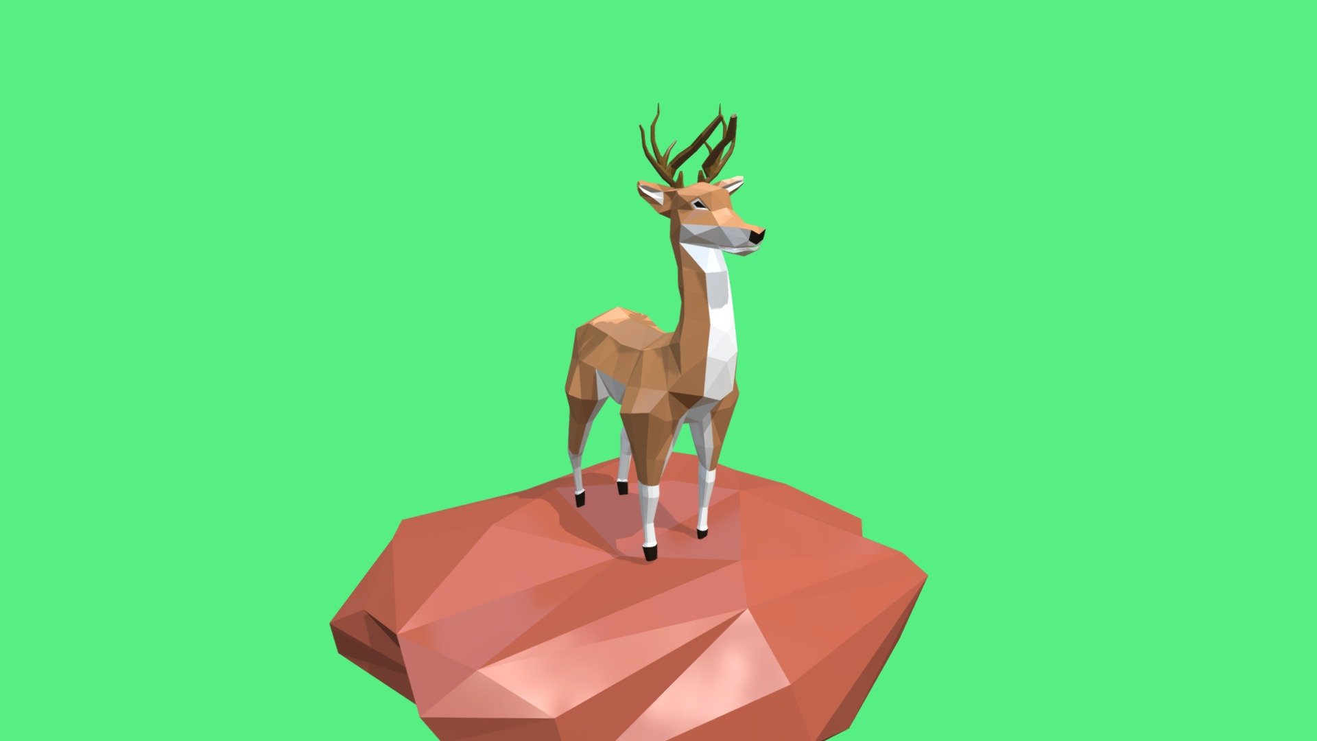 Poly Art : Rein Deer