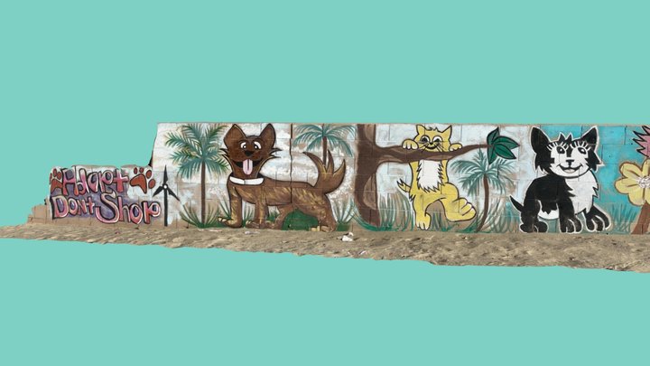 Adopt a pet graffiti 3D Model