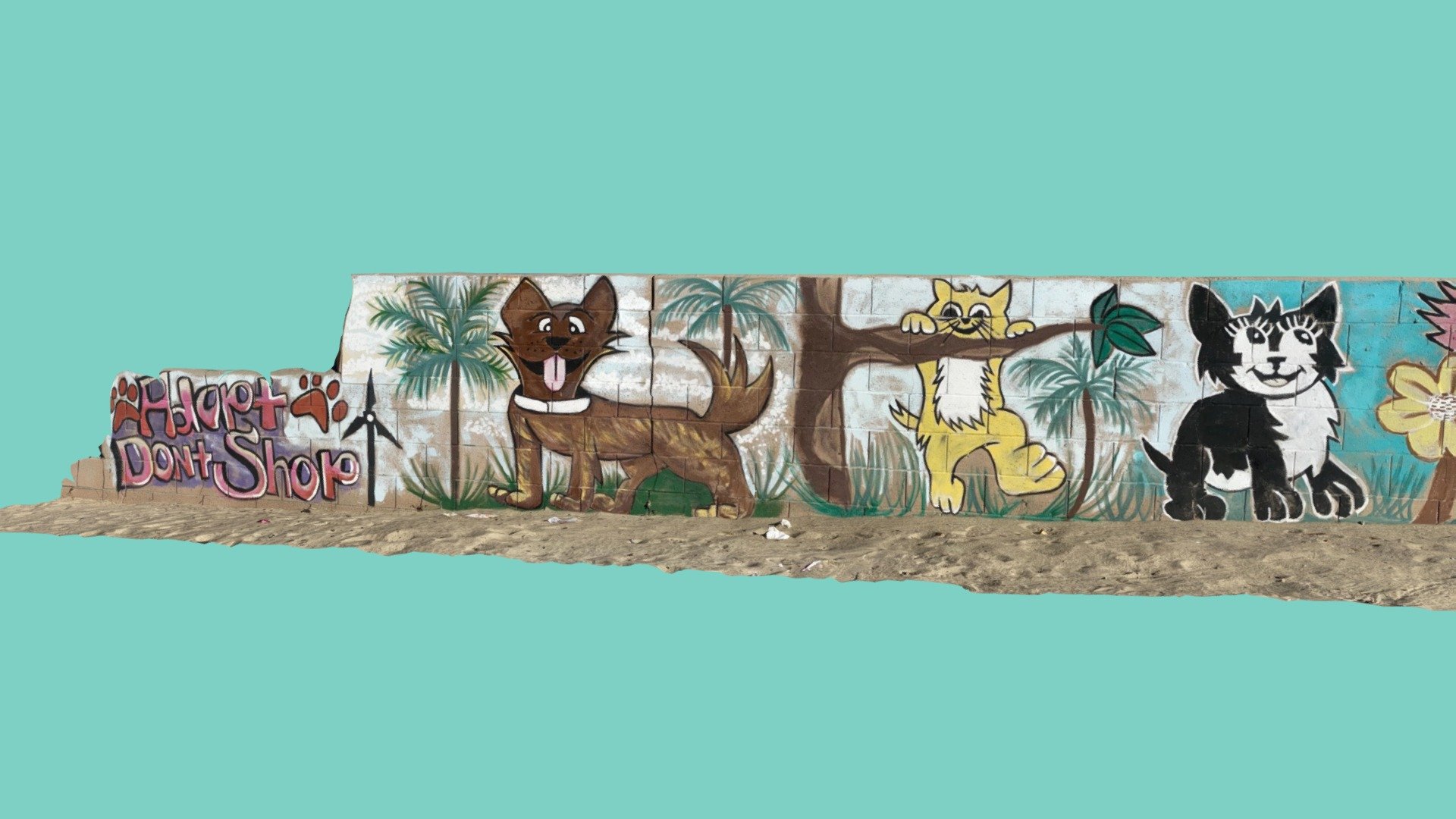 Adopt a pet graffiti