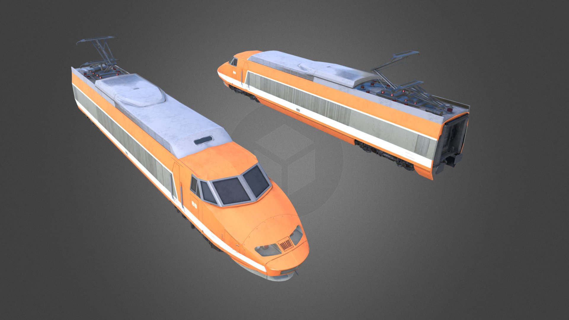 TGV Orange High-Speed Train, SNCF TGV Sud-Est | Cap