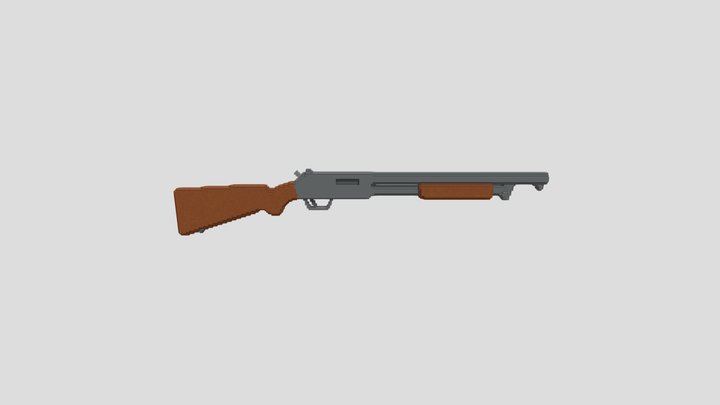 Shotgun voxel 3D Model