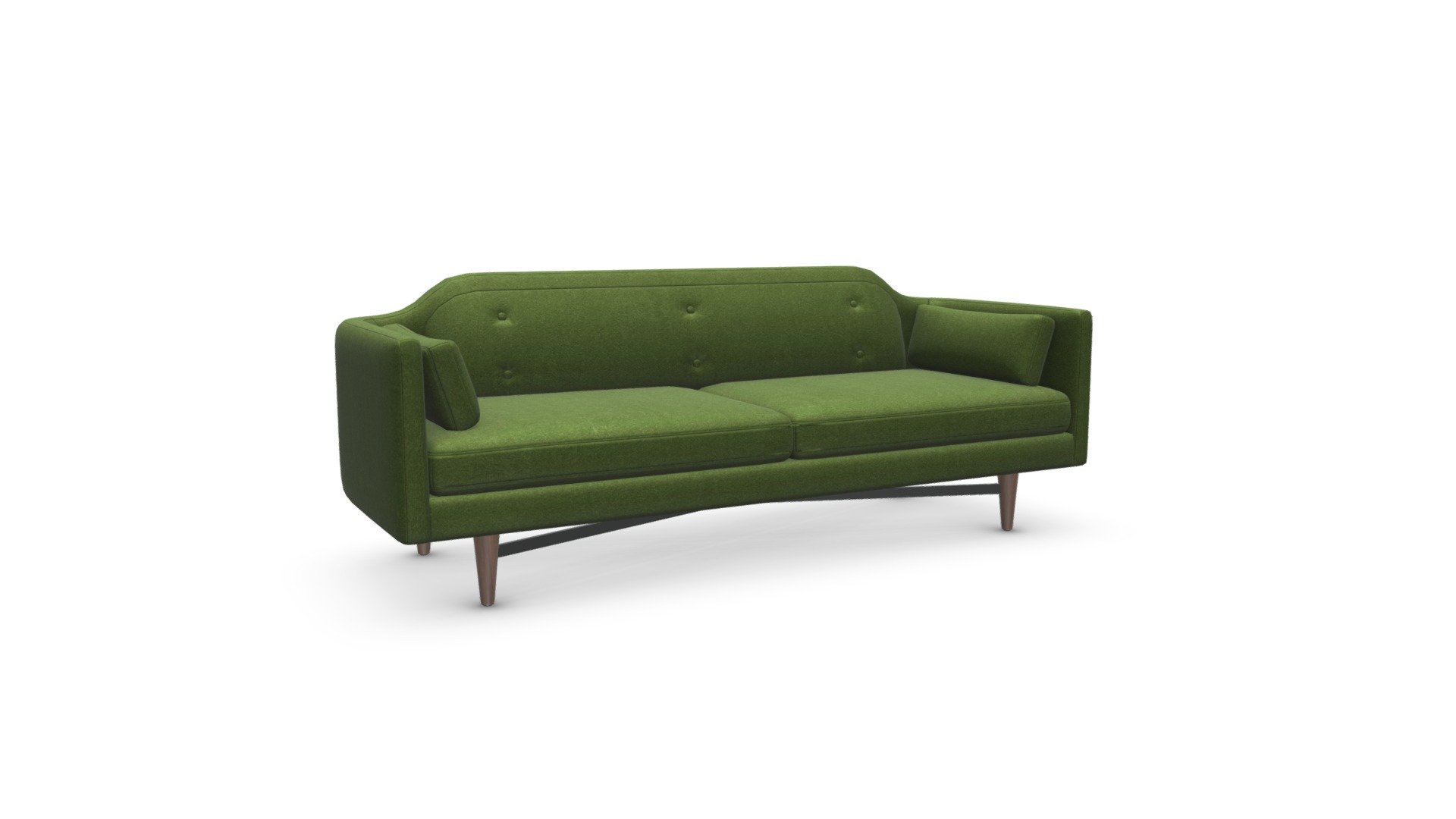 Imani 3 Seater Sofa, Grass Cotton Velvet