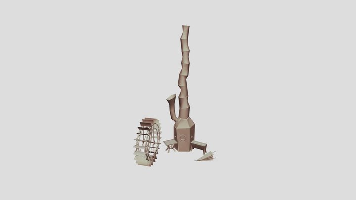 RUSTBORN - 3 simple props 3D Model