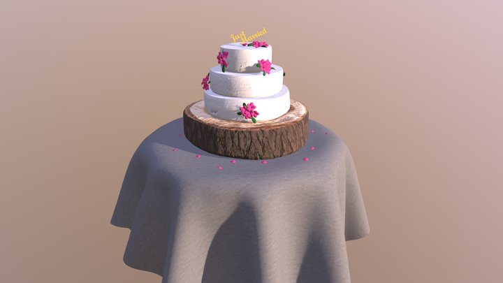 Wedding cake for use in a one-off render 3D Model
