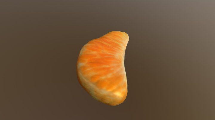 Tangerine Slice 3D Model