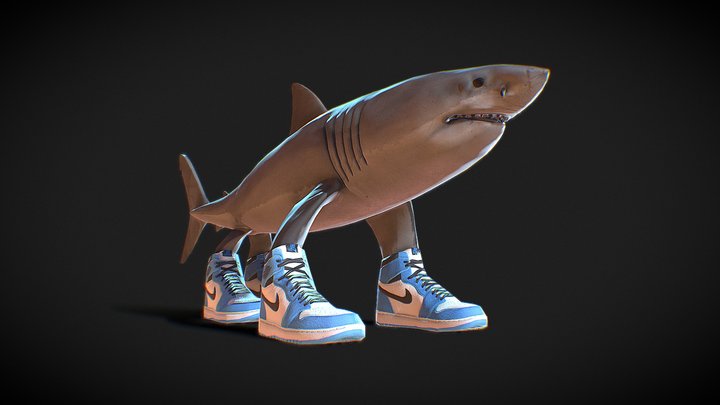 Tralalero Tralala 3D Game ready model FREE 3D Model