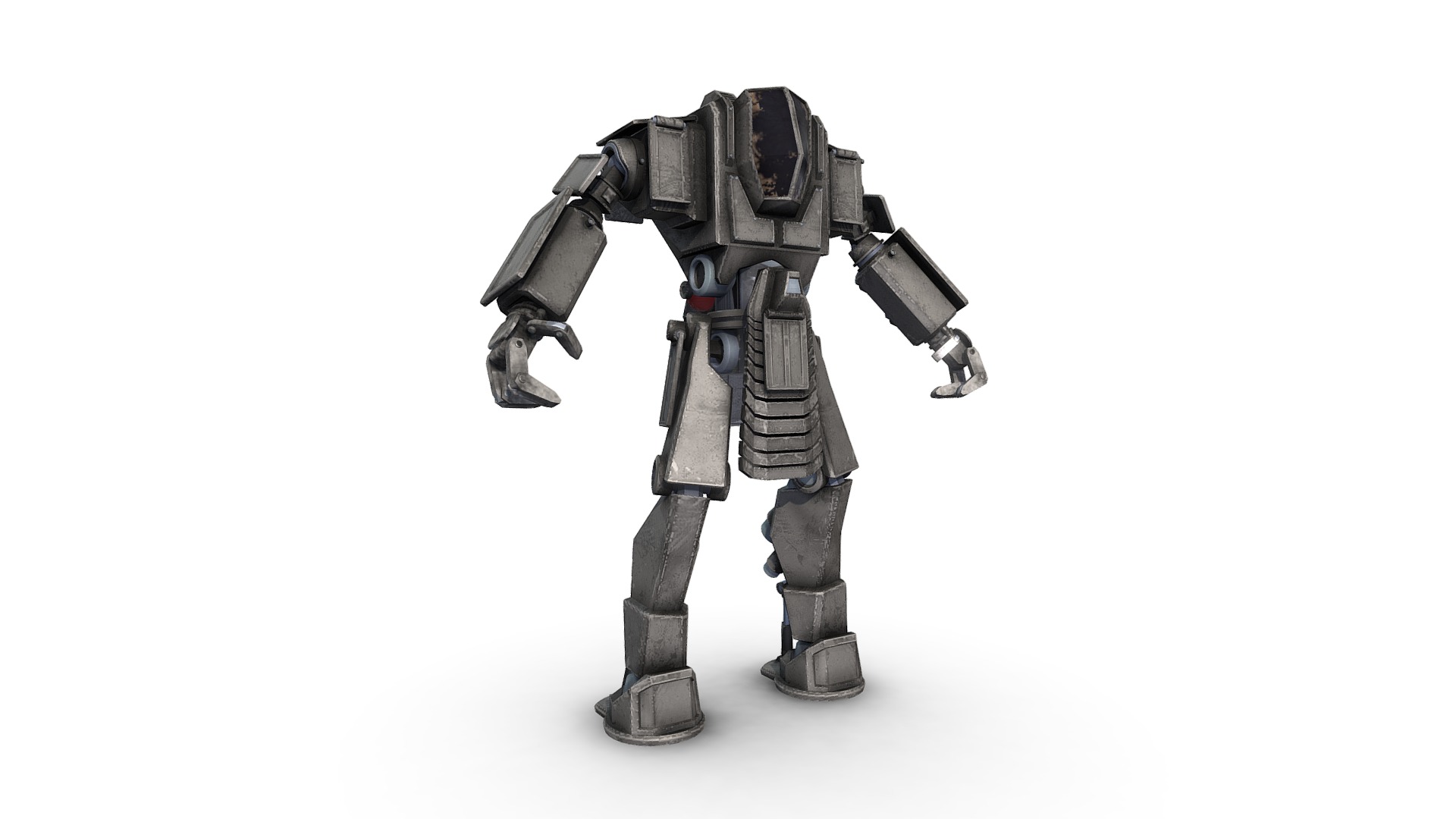 3D model Combat Mech LARGE - This is a 3D model of the Combat Mech LARGE. The 3D model is about a grey robot with a long pointy pointy point.