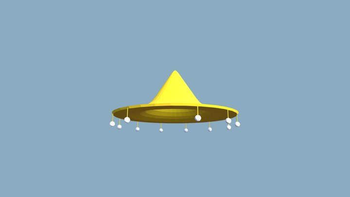 Hat Stylized, Exotic low poly 3D Model