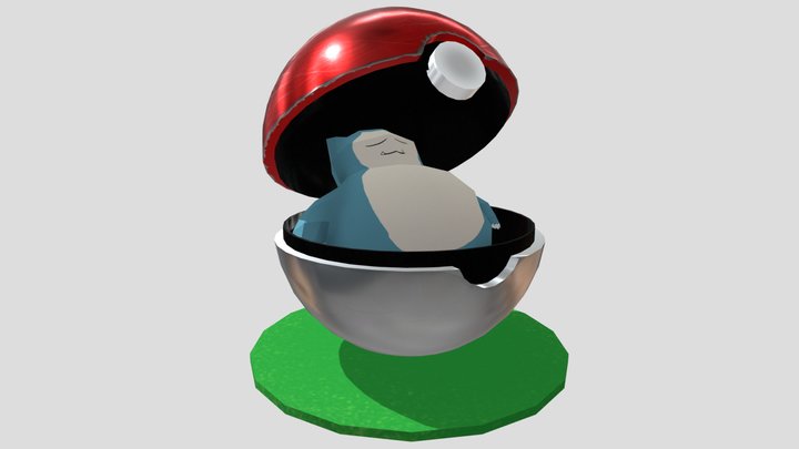 Snorlax In A Pokeball 3D Model