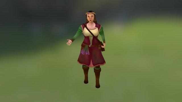 florist in pose 3D Model