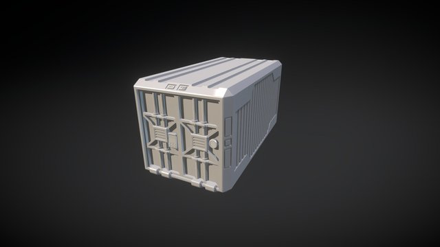 Sci-Fi Container for 15mm miniatures 3D Model