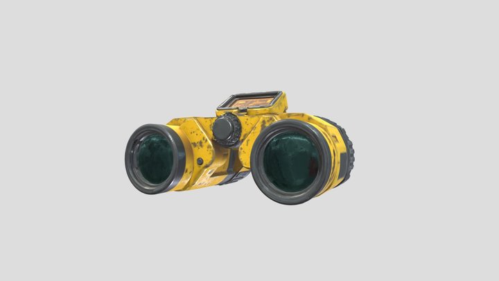 Futuristic Cyberpunk Yellow Binoculars – Modelo 3D gratuito STL