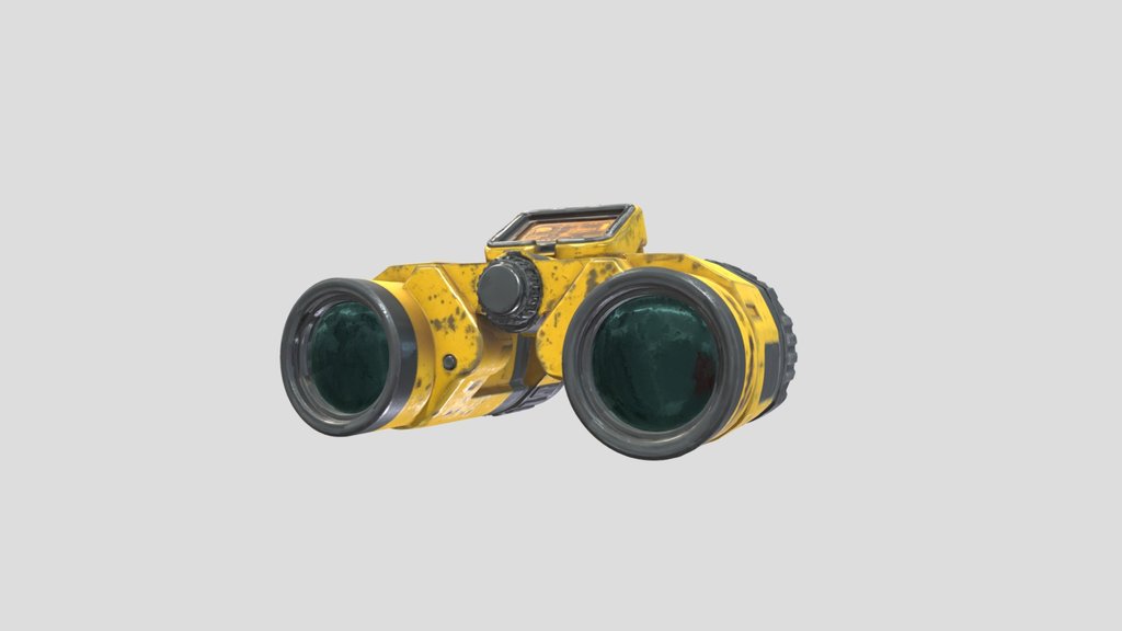 Futuristic Cyberpunk Yellow Binoculars