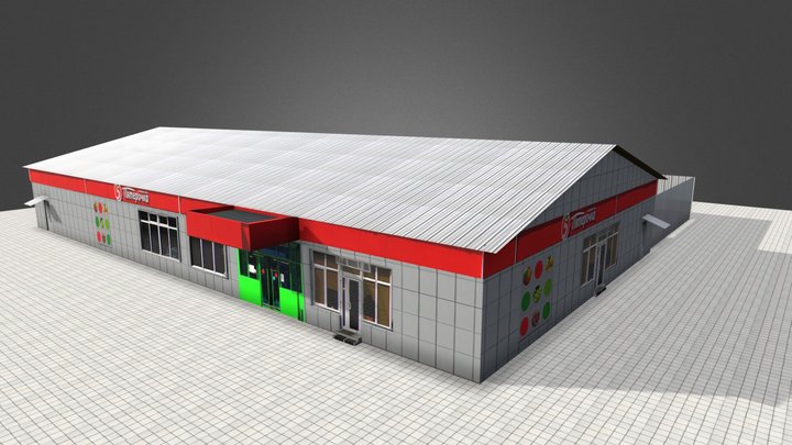 Pyaterochka 3d model !!! Пятерочка 3д модель 3D Model