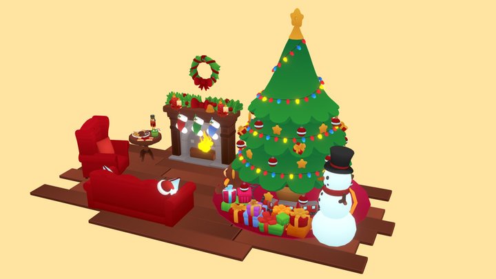 Christmas Toon Assets 3D Model