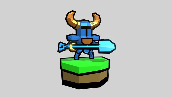 Shovel Knight Lowpoly 3D Model