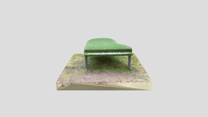 Piano in green 3D Model